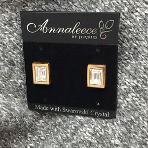 Gold plated earrings with Swarovski elements